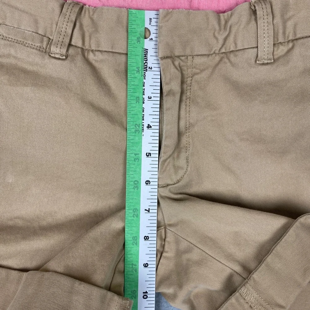 Banana Republic Roll Up Chino Stretch Cuffed Shorts Womens 4 Khaki Tan